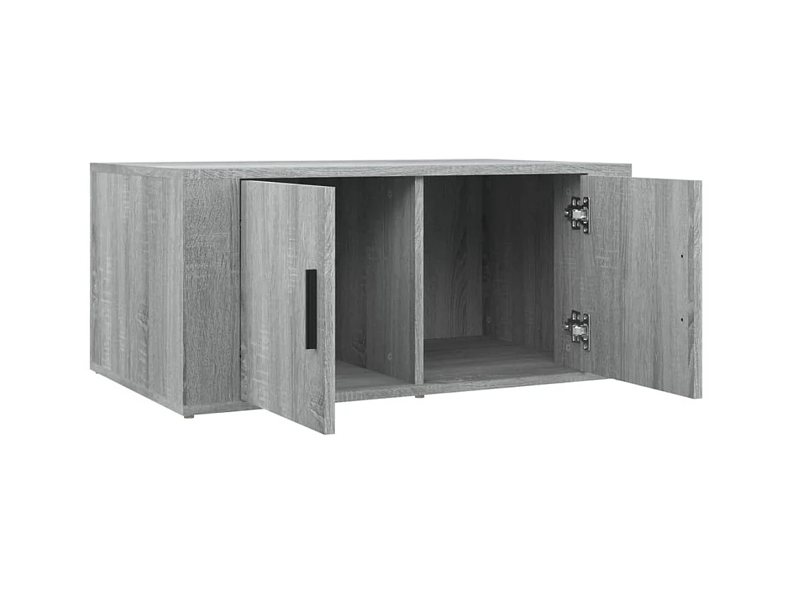 Table basse Sonoma gris 80x50x36 cm Bois d'ingénierie