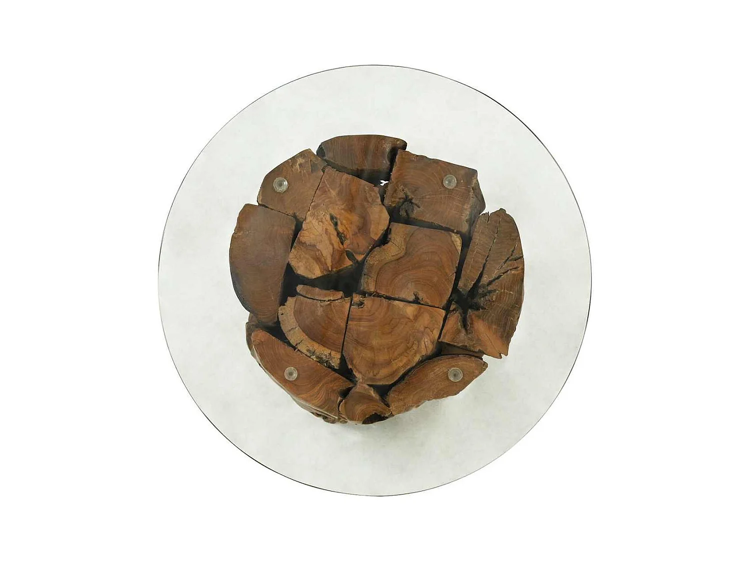 Table basse Bois flottant de teck massif 60 cm