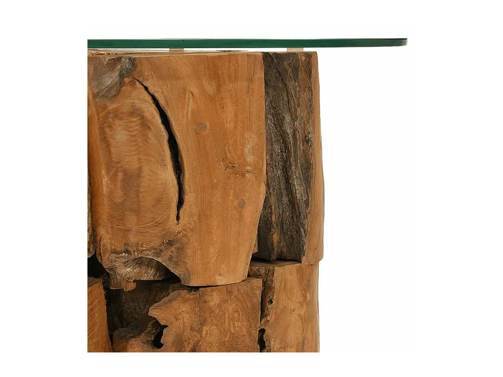 Table basse Bois flottant de teck massif 60 cm