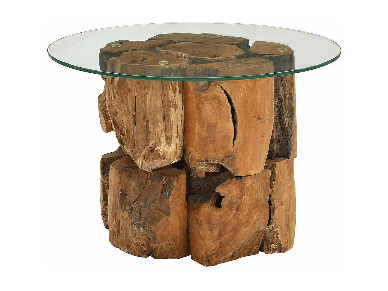 Table basse Bois flottant de teck massif 60 cm