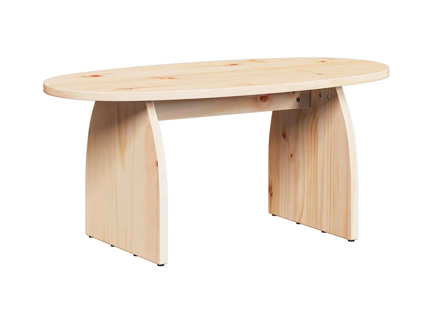 Table basse Naturel 80 x 40 x 35 cm Bois de pin massif