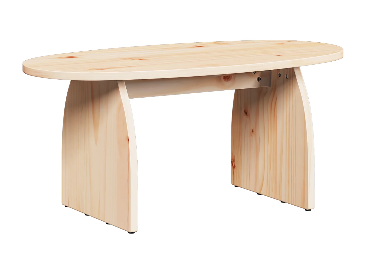 Tavolino naturale 80 x 40 x 35 cm Legno massello di pino