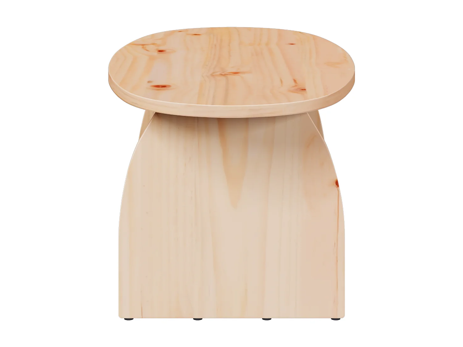 Tavolino naturale 80 x 40 x 35 cm Legno massello di pino