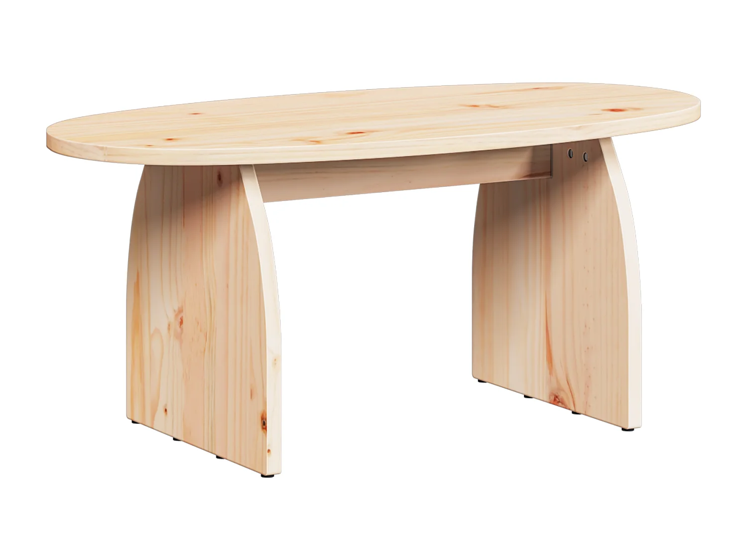 Tavolino naturale 80 x 40 x 35 cm Legno massello di pino