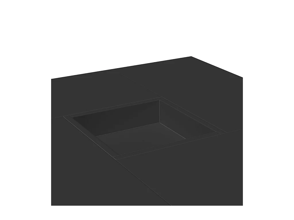 Table basse noir 80x80x40 cm bois d'ingénierie