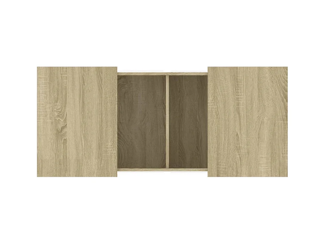 Table basse chêne sonoma 80x55x40 cm bois d'ingénierie