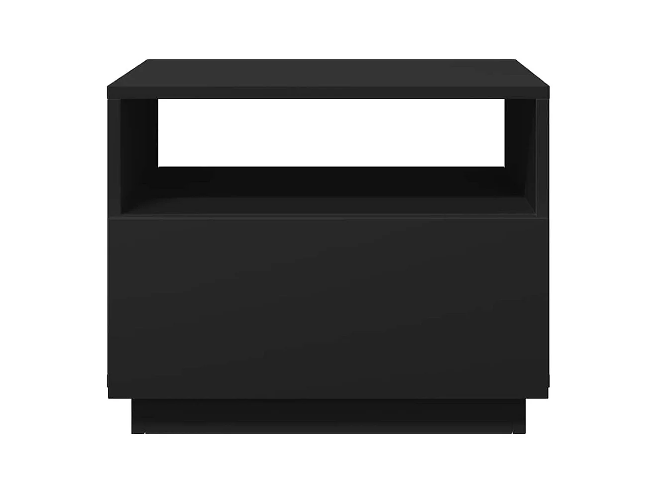 Table basse avec lumières LED noir 50x49x40 cm