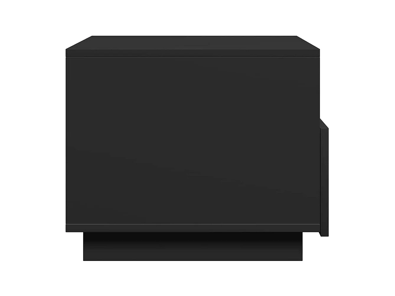 Table basse avec lumières LED noir 50x49x40 cm