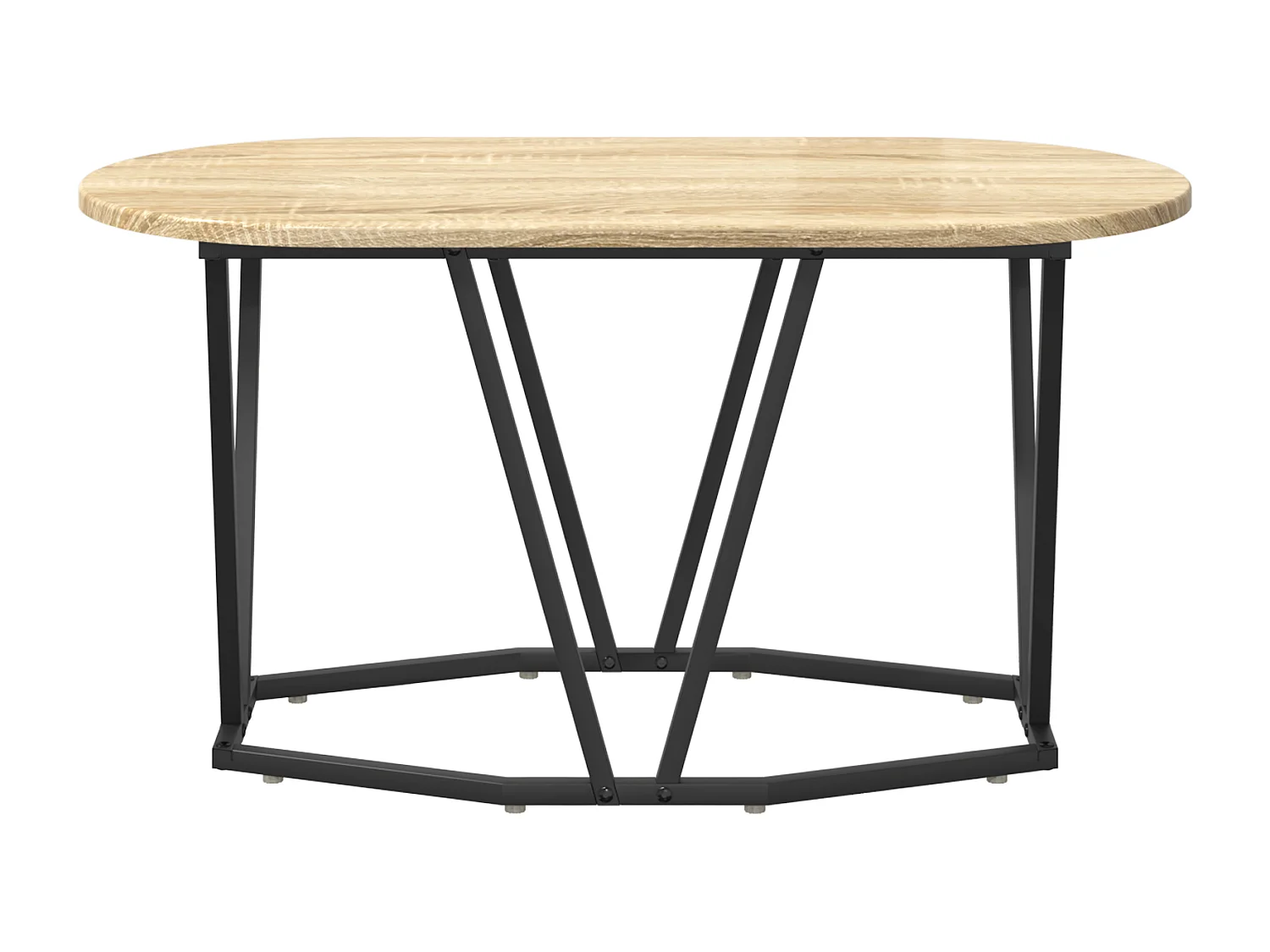 Table basse en chêne Sonoma 80x40x40,5 cm en bois d'ingénierie et métal