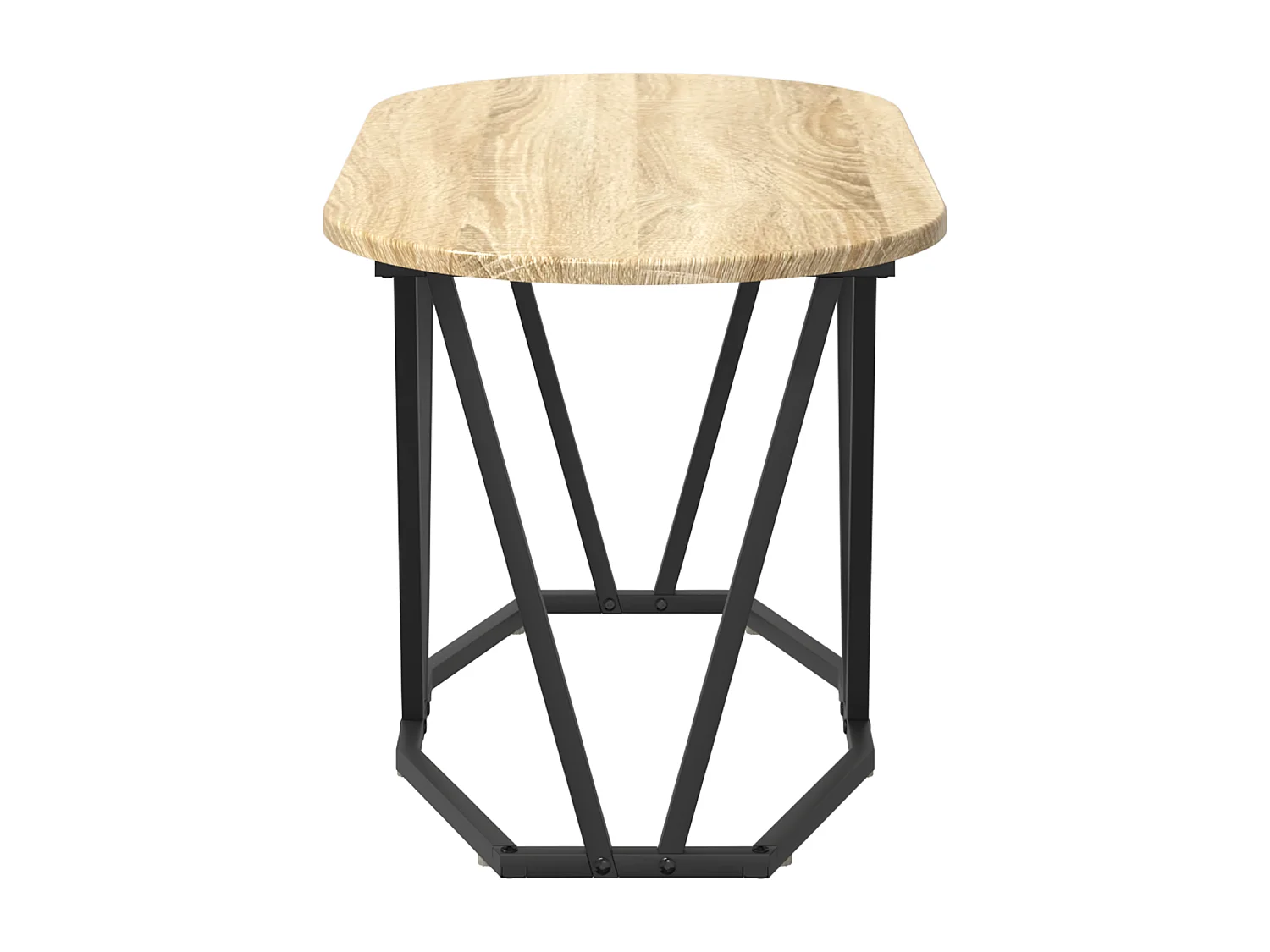 Tavolino da caffè in rovere Sonoma 80x40x40,5 cm in legno ingegnerizzato e metallo