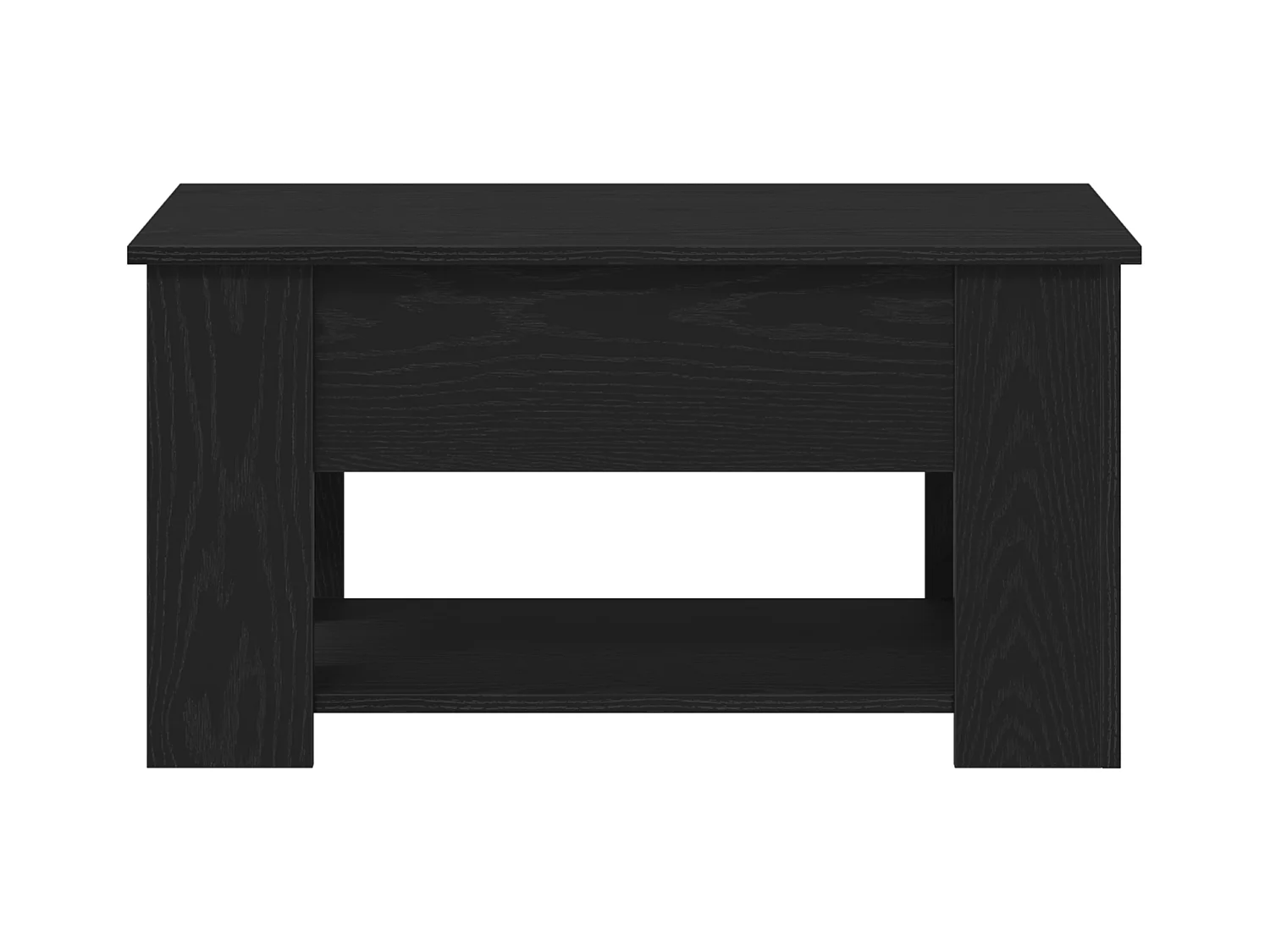 Table basse en chêne noir 79x49x41 cm en bois reconstitué