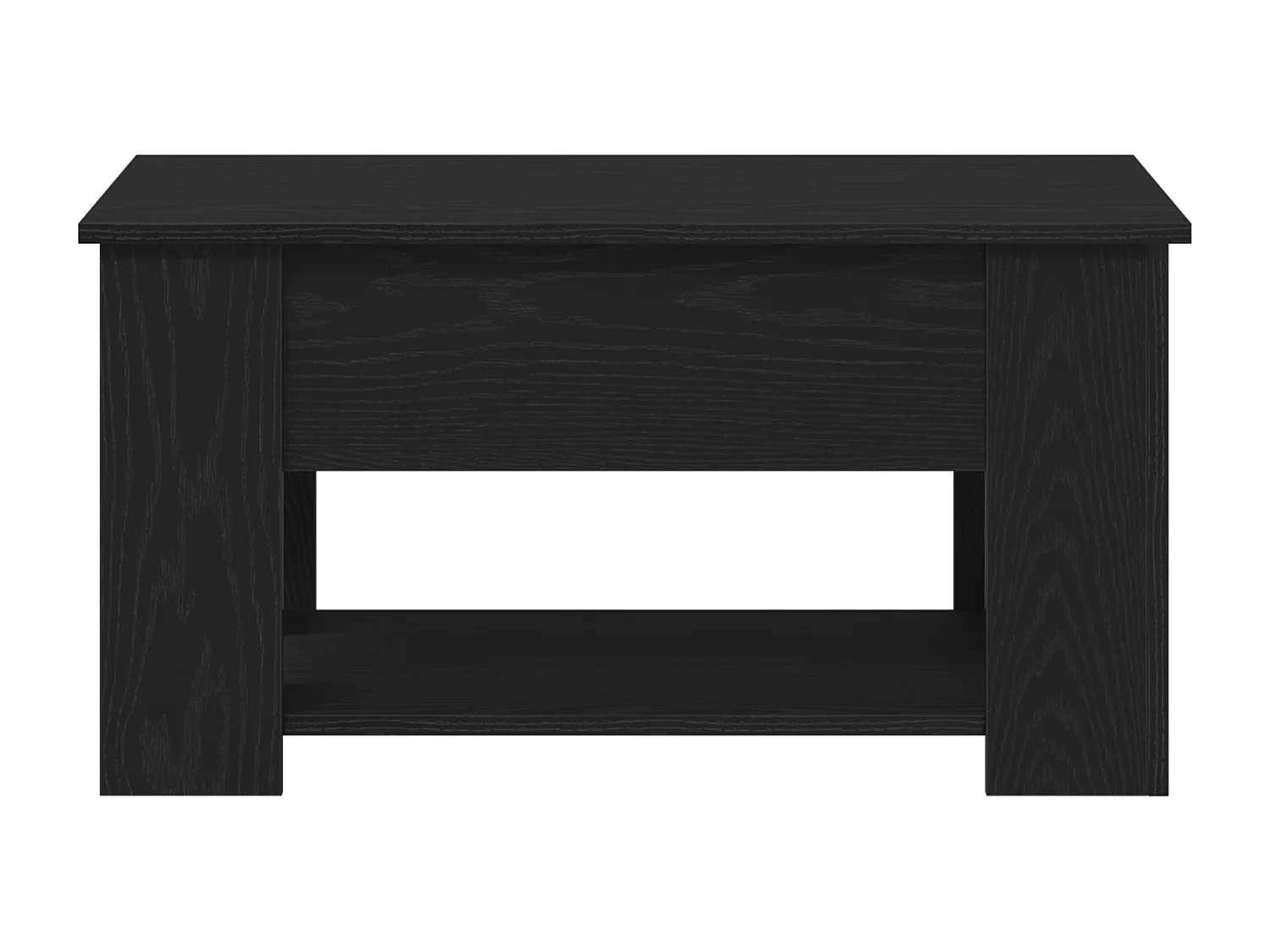 Table basse en chêne noir 79x49x41 cm en bois reconstitué