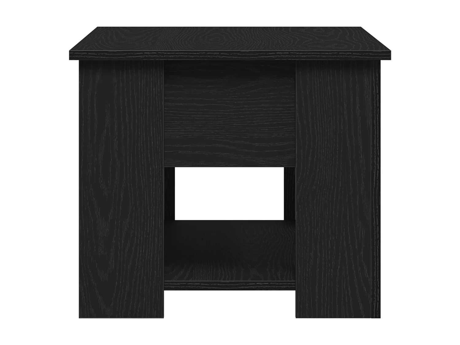 Table basse en chêne noir 79x49x41 cm en bois reconstitué