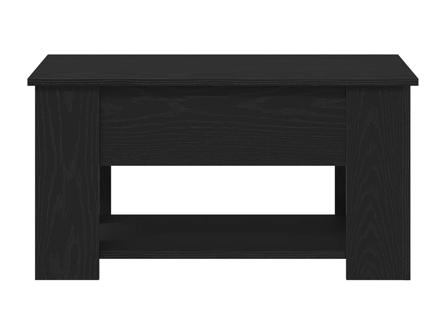 Table basse en chêne noir 79x49x41 cm en bois reconstitué