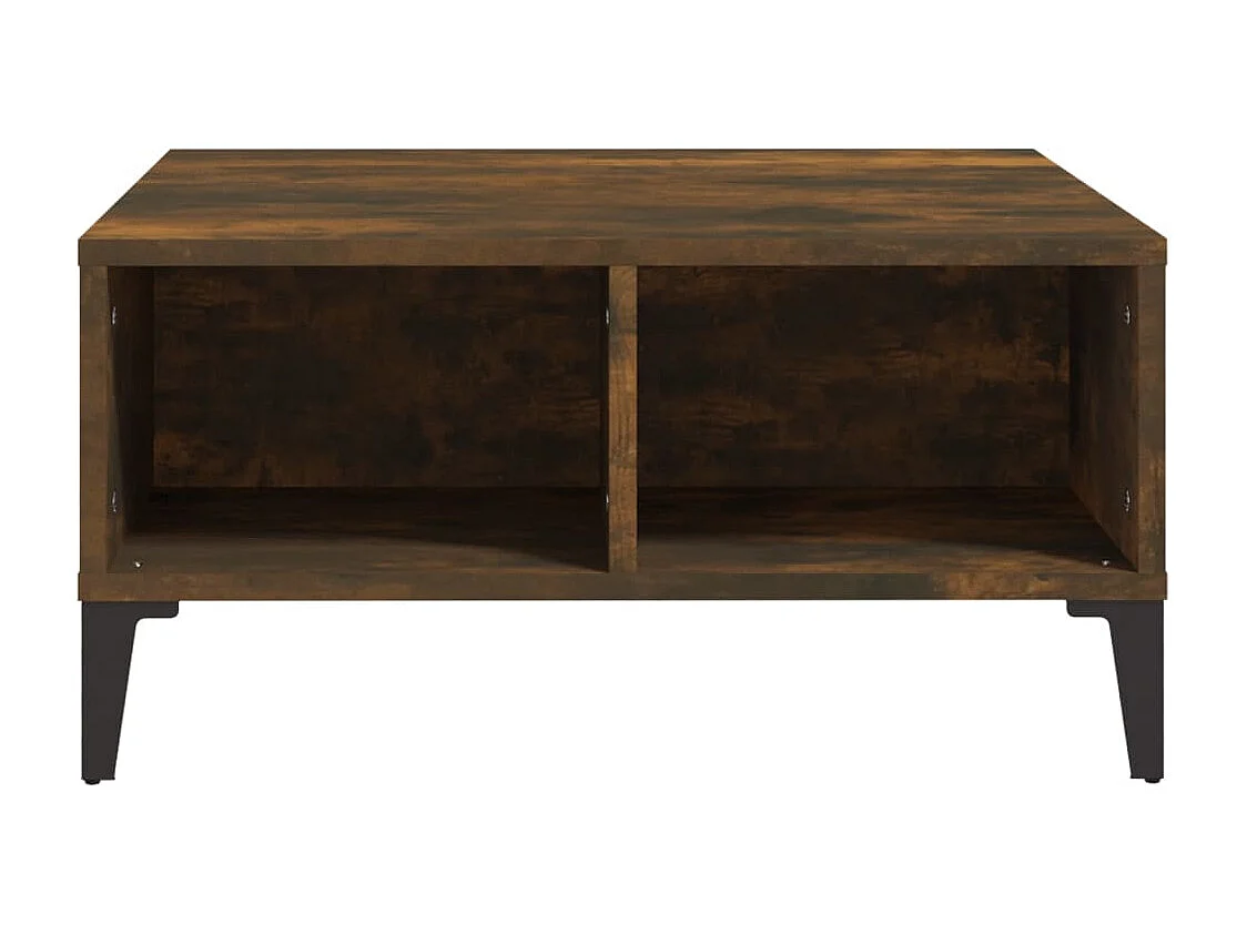 Couchtisch aus geräucherter Eiche 60x60x30 cm Holzwerkstoff