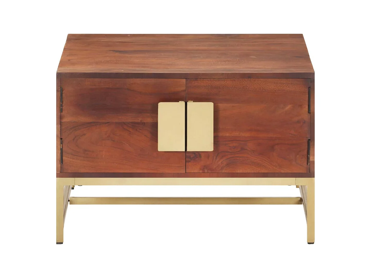 Honigbrauner Couchtisch 67 x 67 x 45 cm Massivholz Akazie