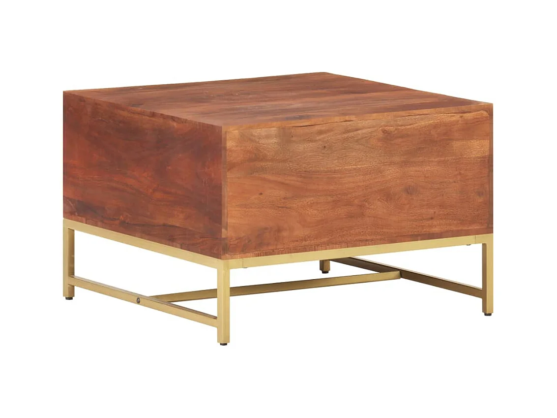 Honigbrauner Couchtisch 67 x 67 x 45 cm Massivholz Akazie