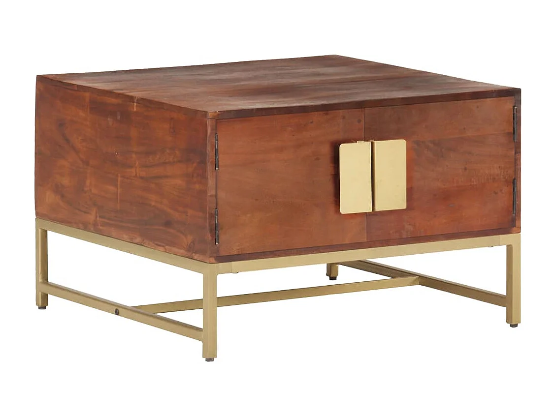 Honigbrauner Couchtisch 67 x 67 x 45 cm Massivholz Akazie