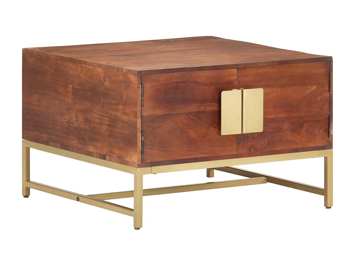 Honigbrauner Couchtisch 67 x 67 x 45 cm Massivholz Akazie