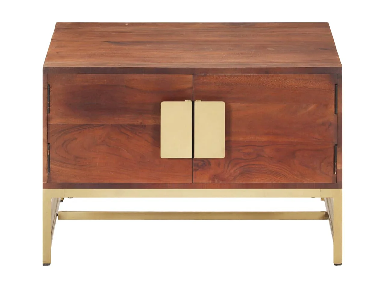 Table basse Marron miel 67x67x45 cm Bois solide d'acacia