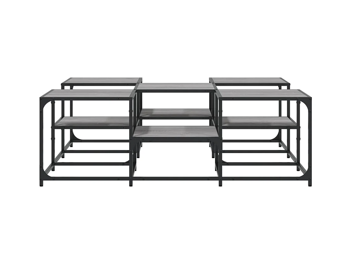 Mesa de centro Sonoma gris 121x121x40 cm madera de ingeniería