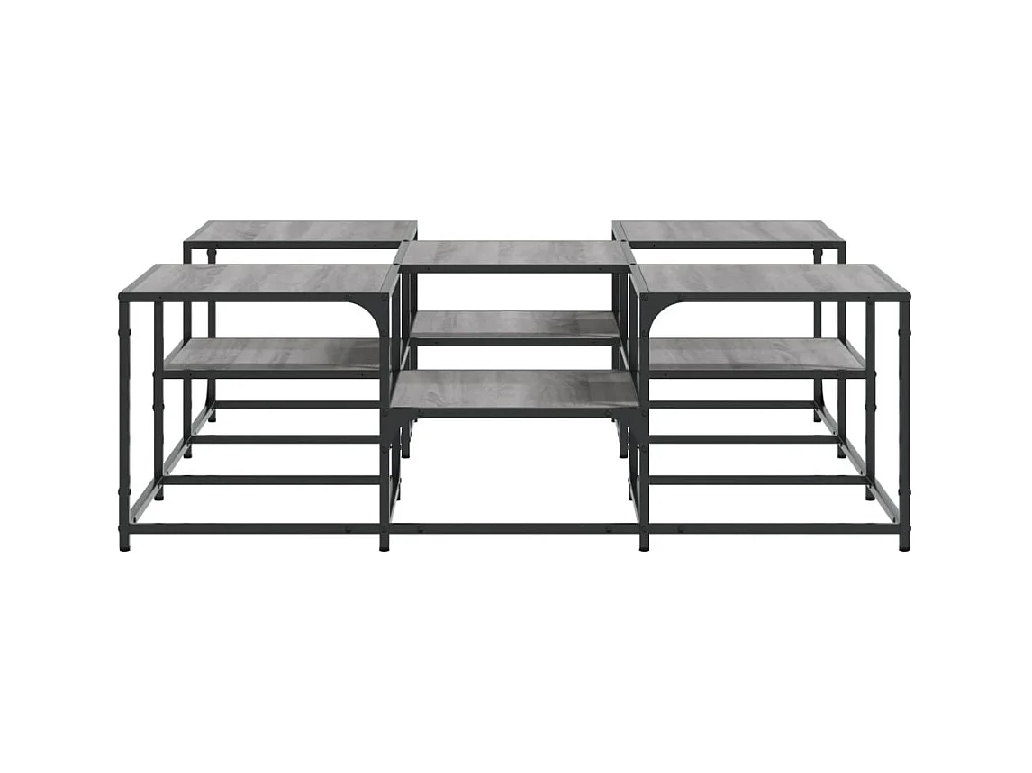 Mesa de centro Sonoma gris 121x121x40 cm madera de ingeniería