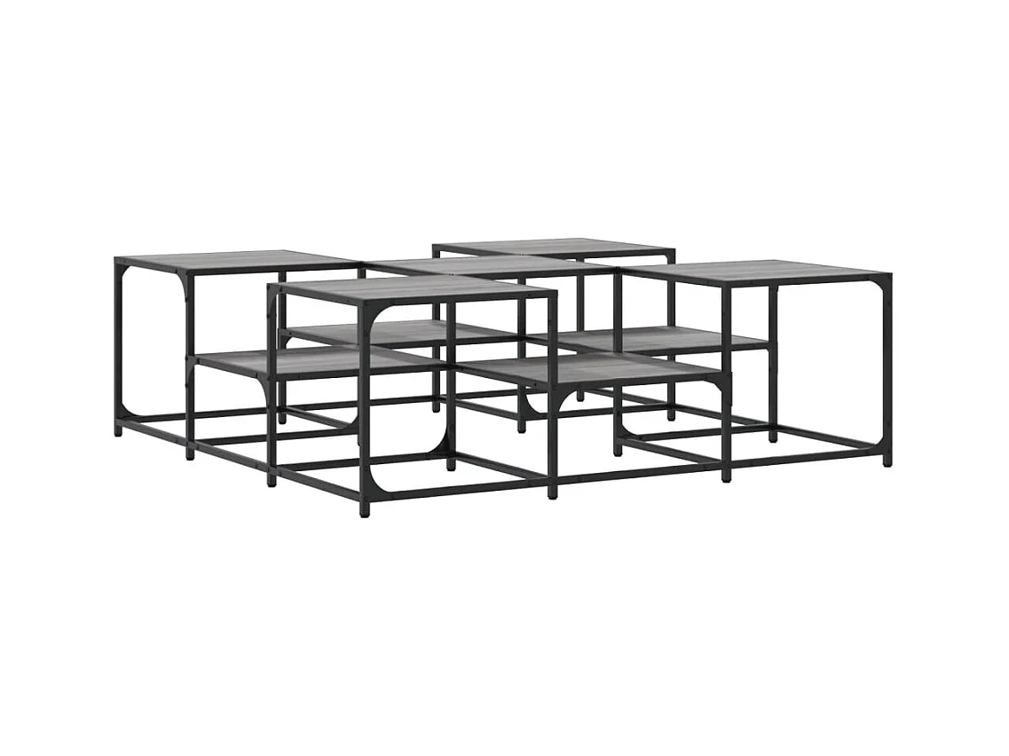 Mesa de centro Sonoma gris 121x121x40 cm madera de ingeniería