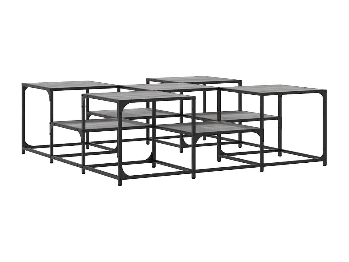 Mesa de centro Sonoma gris 121x121x40 cm madera de ingeniería