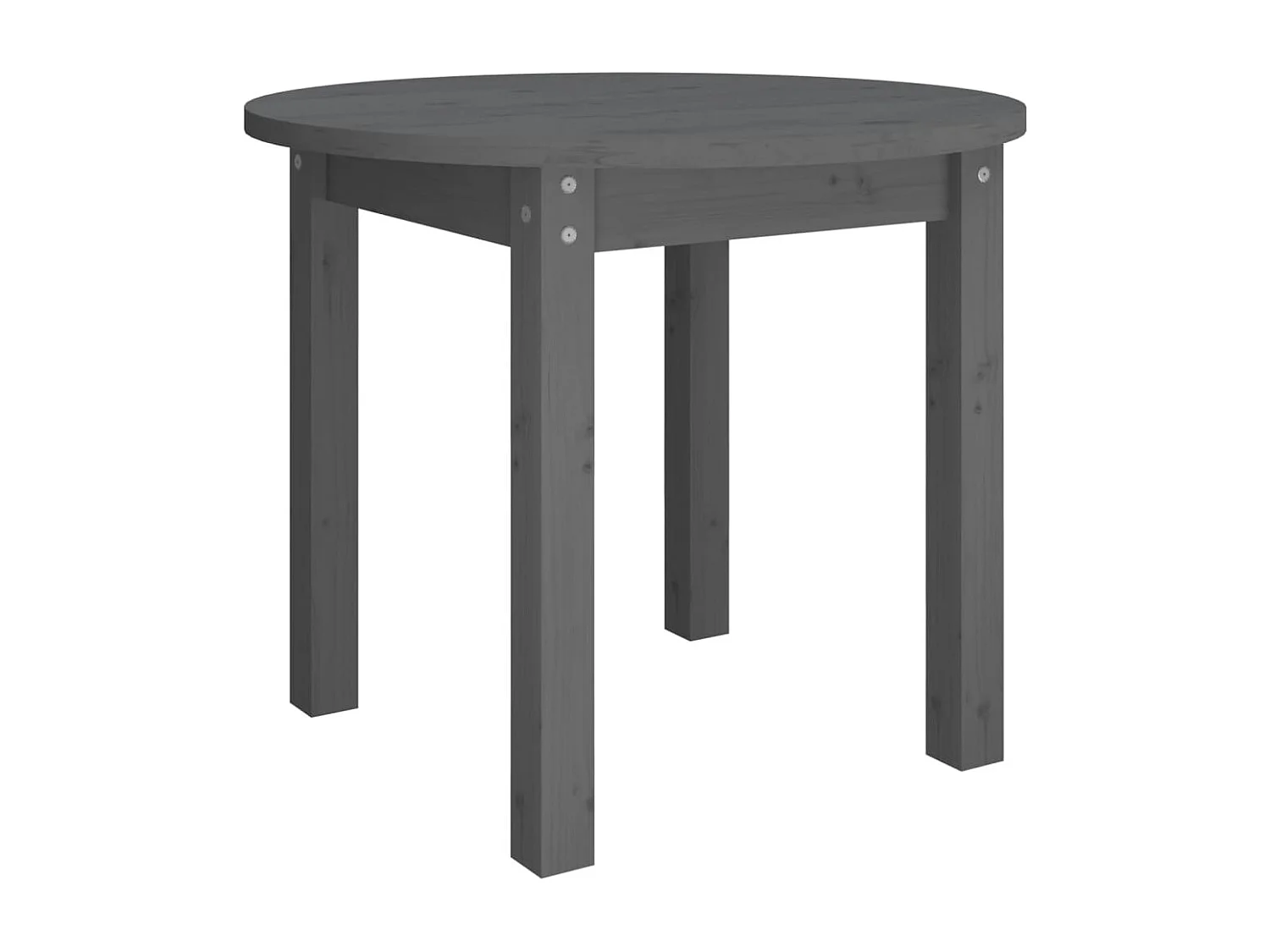 Table basse Gris Ø 55x45 cm Bois massif de pin