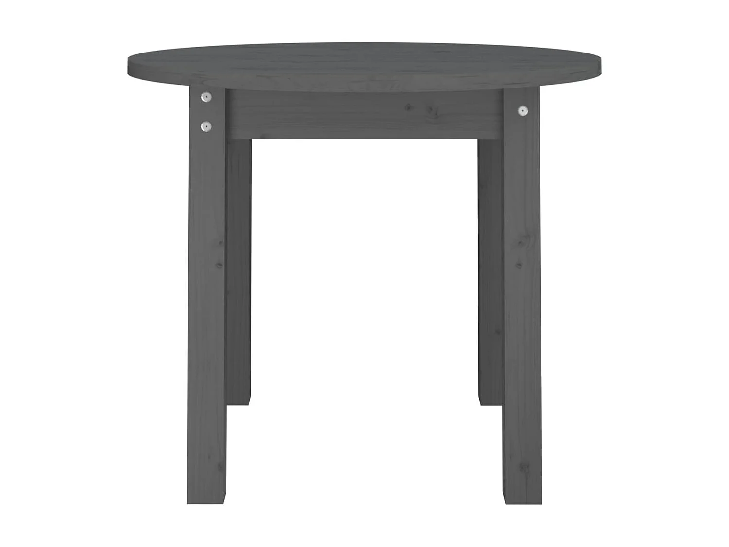 Table basse Gris Ø 55x45 cm Bois massif de pin