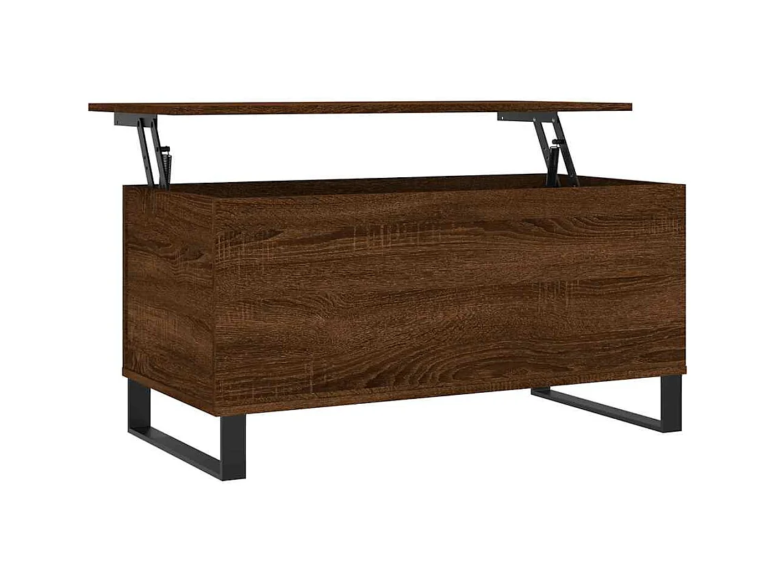 Table basse Chêne marron 90x44,5x45 cm Bois d'ingénierie