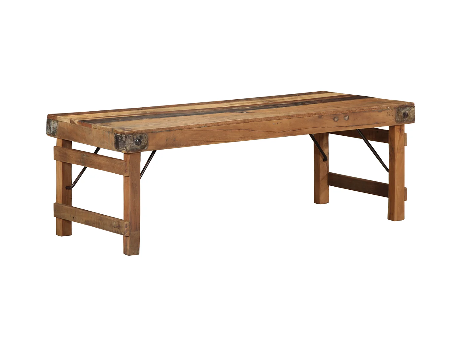 Table basse 110x55x40 cm en bois massif récupéré