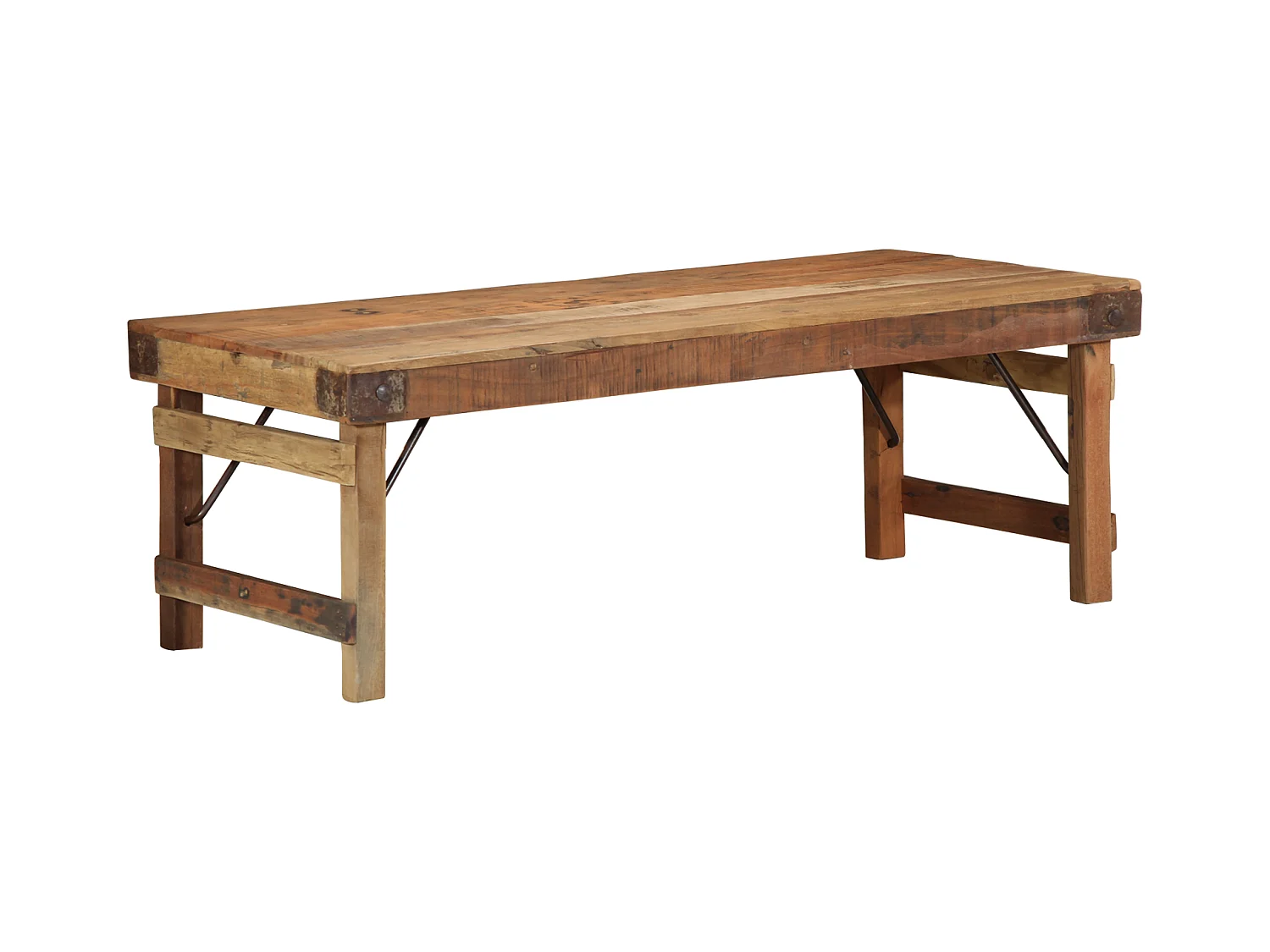 Table basse 110x55x40 cm en bois massif récupéré