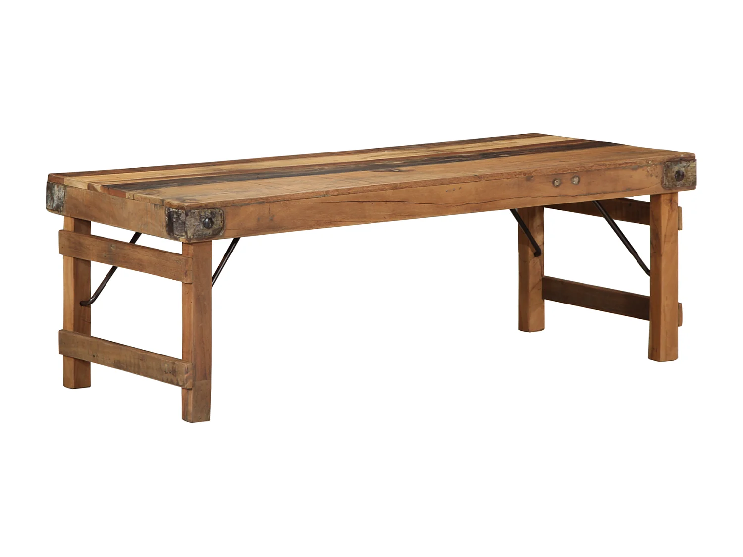 Table basse 110x55x40 cm en bois massif récupéré