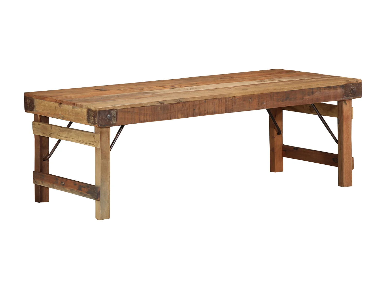 Table basse 110x55x40 cm en bois massif récupéré