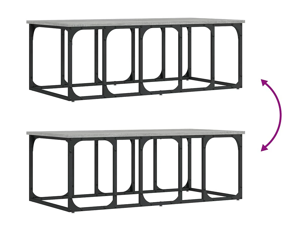 Sonoma Couchtisch grau 100x50x35,5 cm Holzwerkstoff