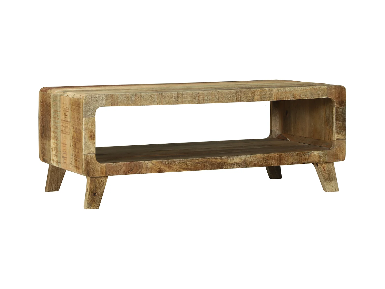 Table Basse 90x50x35 cm Bois de manguier massif rugueux