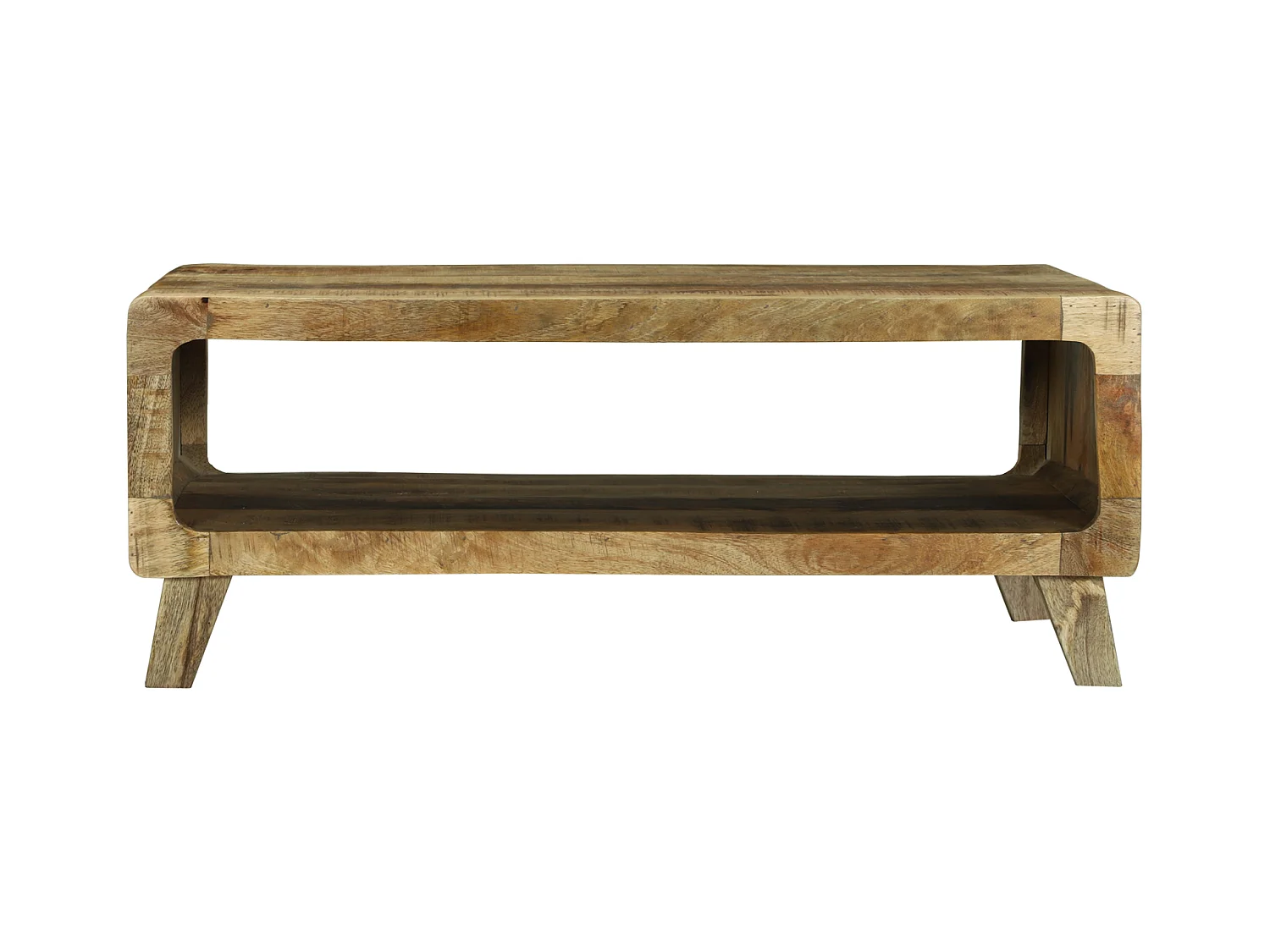 Table Basse 90x50x35 cm Bois de manguier massif rugueux