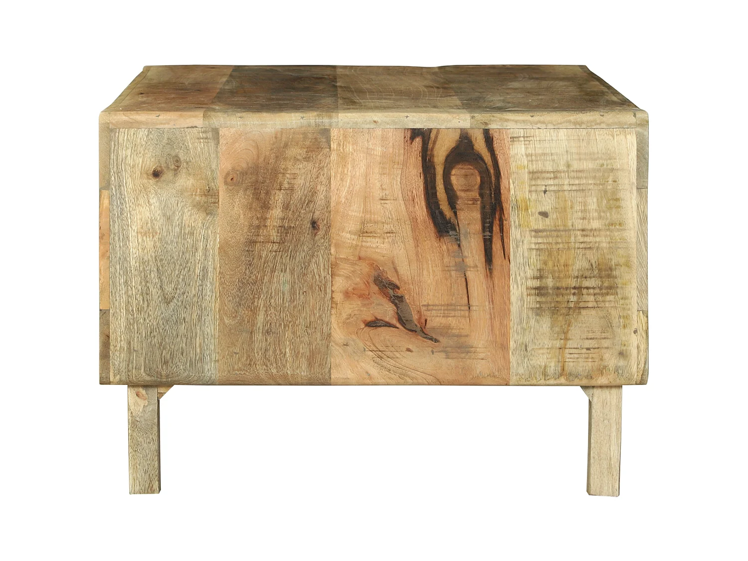 Table Basse 90x50x35 cm Bois de manguier massif rugueux