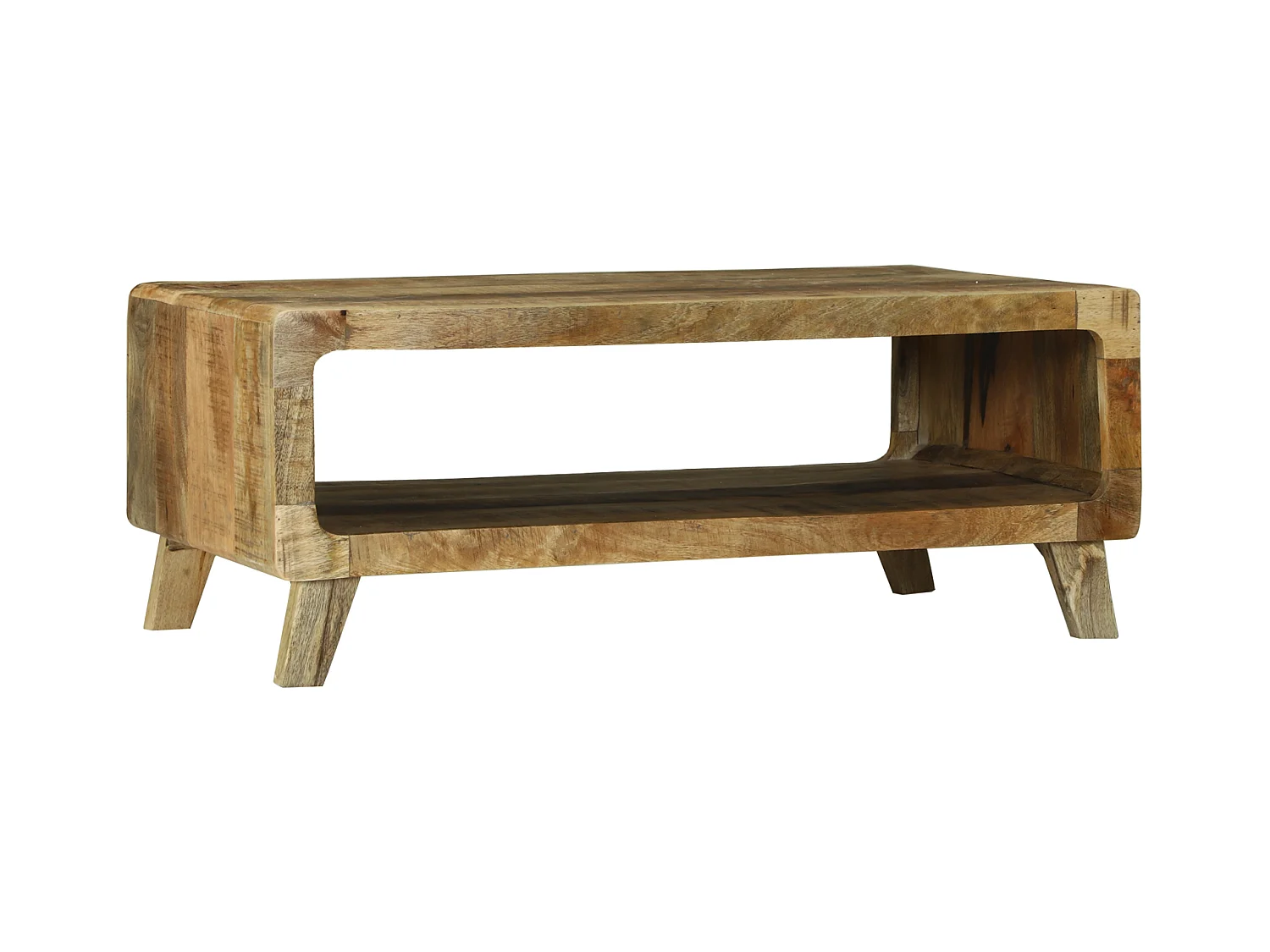 Table Basse 90x50x35 cm Bois de manguier massif rugueux