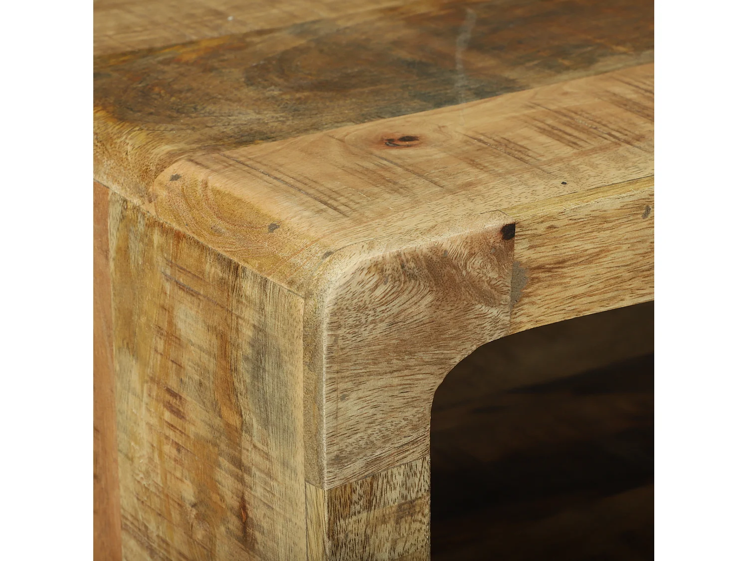 Table Basse 90x50x35 cm Bois de manguier massif rugueux
