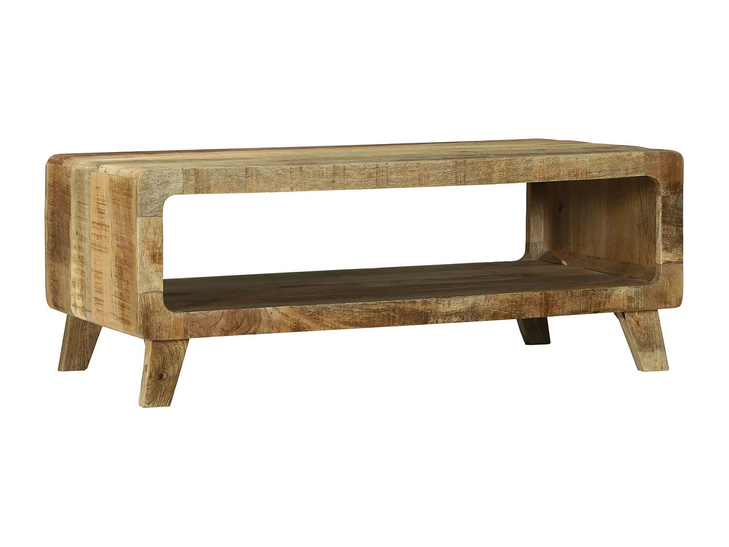 Table Basse 90x50x35 cm Bois de manguier massif rugueux