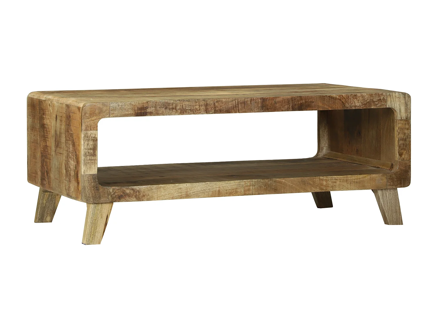 Table Basse 90x50x35 cm Bois de manguier massif rugueux