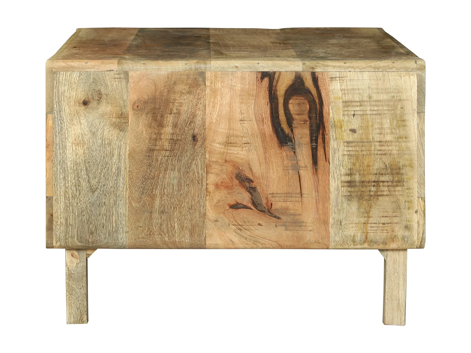 Table Basse 90x50x35 cm Bois de manguier massif rugueux