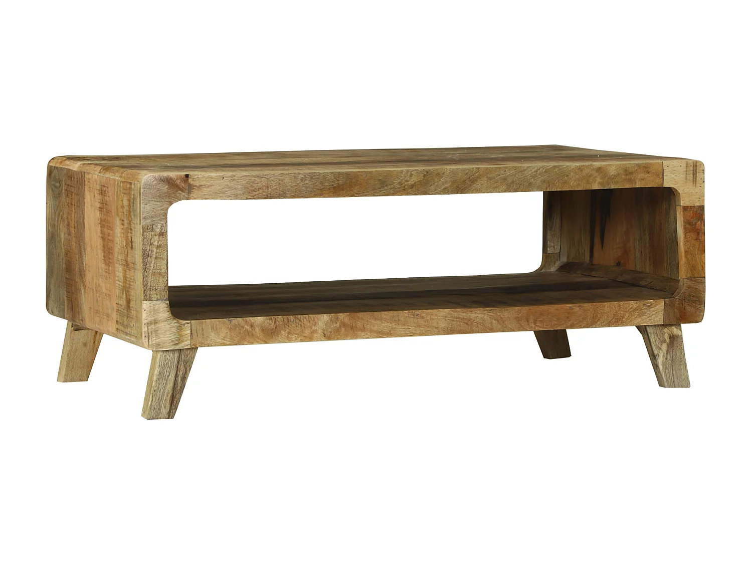 Table Basse 90x50x35 cm Bois de manguier massif rugueux