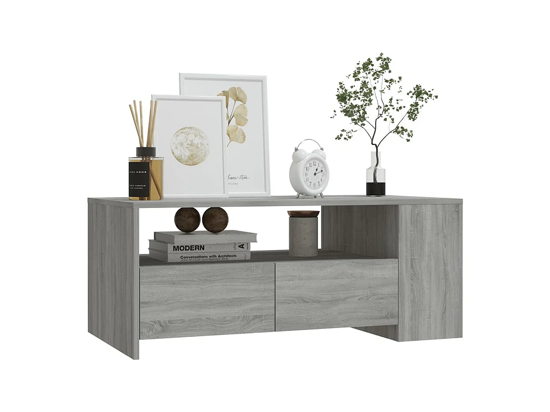 Sonoma salontafel grijs 102x55x42 cm bewerkt hout