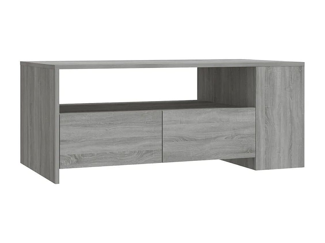 Table basse sonoma gris 102x55x42 cm bois d'ingénierie