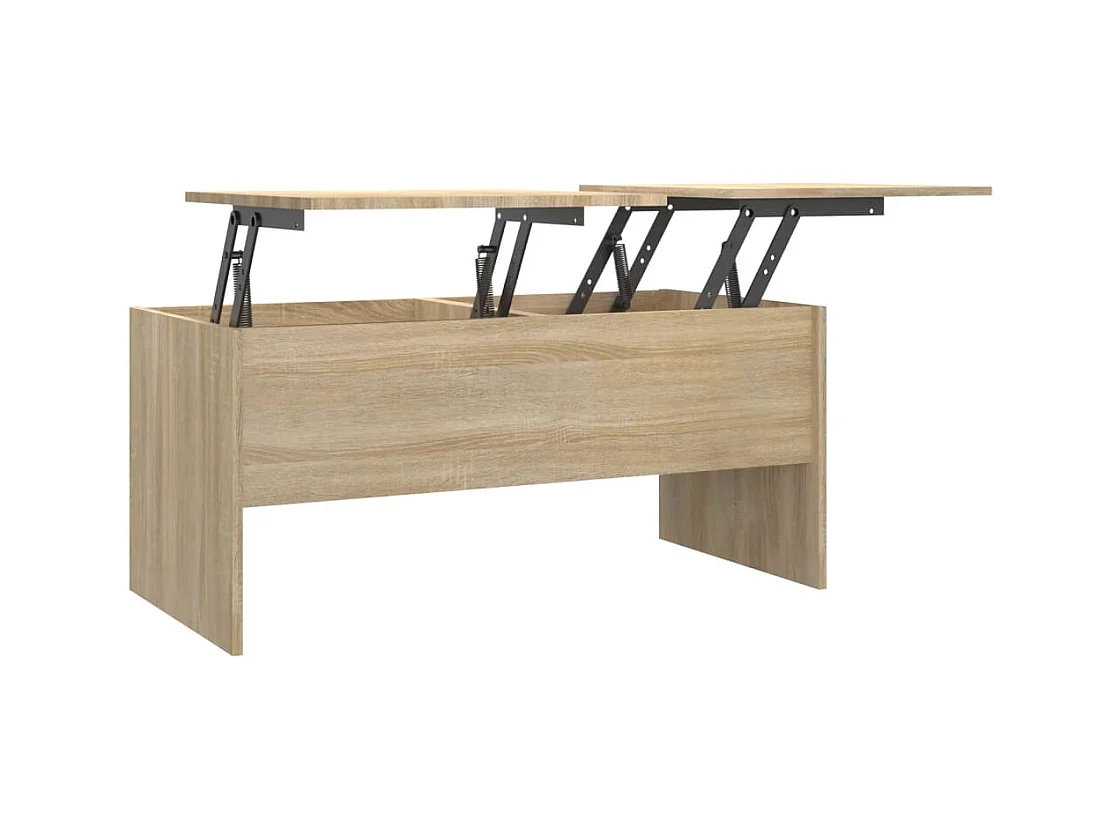 Table basse chêne sonoma 102x50,5x46,5 cm bois d'ingénierie