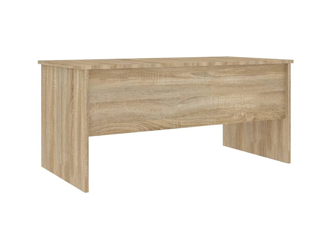 Table basse chêne sonoma 102x50,5x46,5 cm bois d'ingénierie
