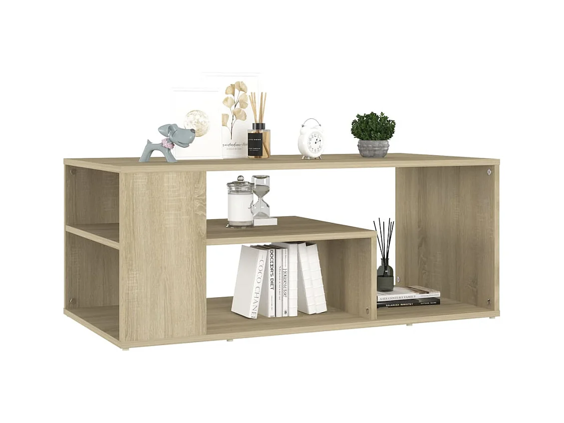 Sonoma eiken salontafel 100x50x40 cm bewerkt hout